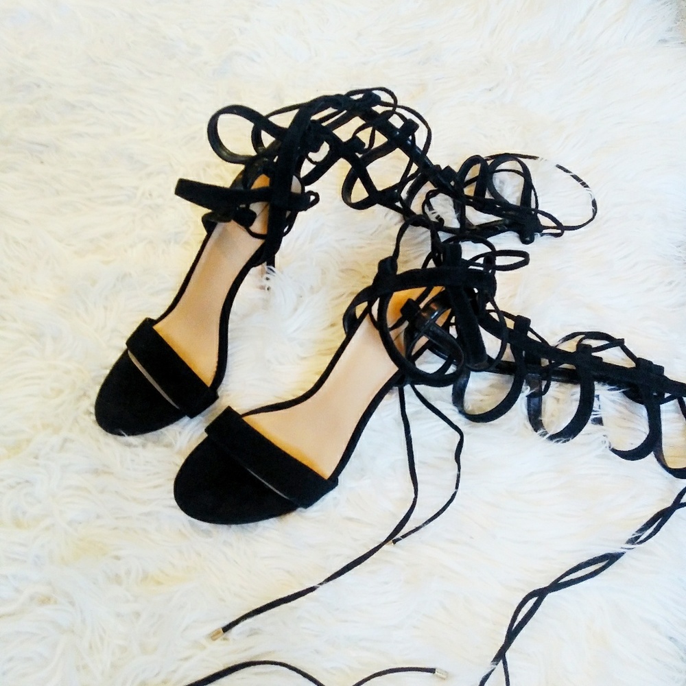 Black Aldo Knee High Heels - Picture 7 of 8